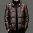thumbnail image 3 of Ropa de diseñador para hombre, chaqueta impermeable para hombre, cuello alto, chaqueta de plumón ligera para hombre, abrigos de invierno con relleno de plumón de pato para hombre, 3 of 5