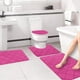 thumbnail image 4 of Fiudx Juego de Alfombras de Baño de Espuma, Suave Terciopelo Polar con Reverso Antideslizante, Muy Absorbentes, Lavables a Máquina, Juego de 4 Alfombras de Baño, Diseño Moderno, Multiusos, 40 X 60 Cm, 4 of 6