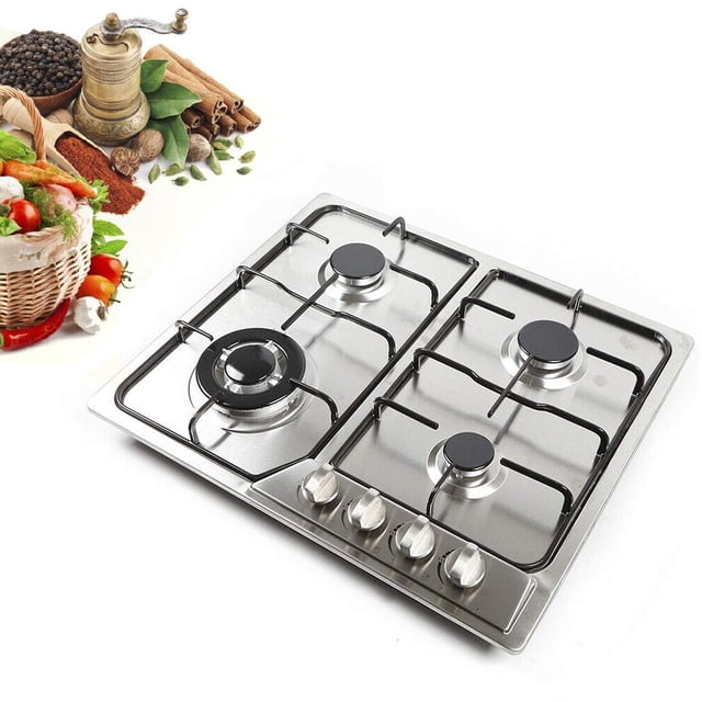 4 Burner Built-in Gas Cooktops Stainless Steel Natural Gas Stove Top Electric Battery Ignition Gas Stove