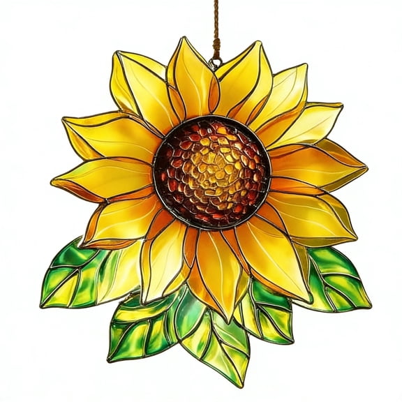 Sunflower Shaped Acrylic Desktop Ornament for Indoor Spaces | Easter Themed Home Decoration Charm