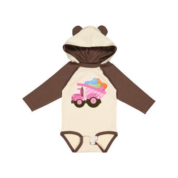 Inktastic Easter Jelly Bean Dump Truck Girls Long Sleeve Baby Bodysuit