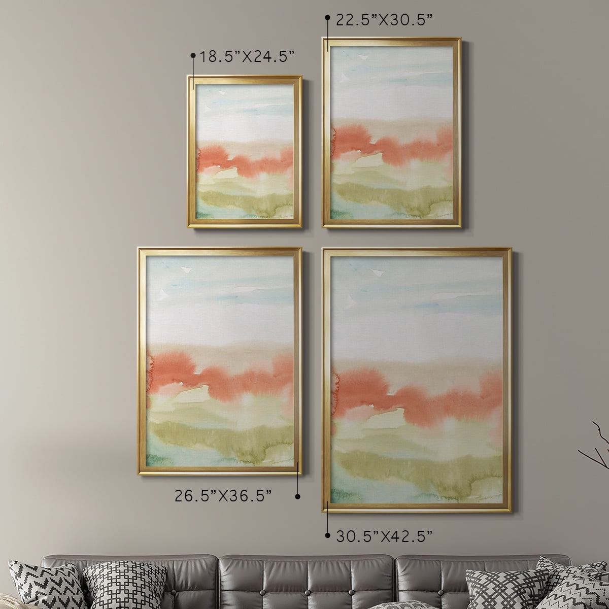 Blushing Sunrise I Premium Framed Print, in Gold, Black, or Silver - Ready to Hang
