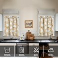 thumbnail image 4 of Kitchen Curtains 36 Inch Short - 3 Panel Set with Cute Cat Paw Pattern, Rod Pocket Window Curtain, 100% Polyester for Pet Lovers Farmhouse, Cafe, Kitchen, Bedroom, Easy Wash, 4 of 6