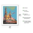 thumbnail image 2 of Fly to the Philippines - and the Orient by Clipper - Vintage Airline Travel Poster by Mark Von Arenburg c.1947 - Fine Art Rolled Canvas Print 20in x 26in, 2 of 4