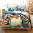 thumbnail image 3 of Disney-Juego de funda nórdica de Lilo & Stitch, funda de almohada de dibujos animados en 3d, juego de cama individual, doble, doble, completa, tamaño Queen y King, decoración de dormitorio, 3 of 5