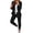 Black, variant on Womens Suits 2 Piece Set Business Womens Blazer Set Office Suits for Women Beach Sets for Women Two Suit Set Business Jacket Pant Suit Fit Trouser Jacket Suit Sets for Women Pink Xl