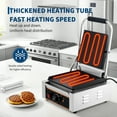 thumbnail image 2 of Yeshouse Parrilla comercial para paninis, sandwichera eléctrica de 1800W, placa esmaltada 23x23 cm, prensa doble de acero inoxidable con control de temperatura y asa, 2 of 8