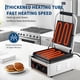 thumbnail image 2 of Yeshouse Parrilla comercial para paninis, sandwichera eléctrica de 1800W, placa esmaltada 23x23 cm, prensa doble de acero inoxidable con control de temperatura y asa, 2 of 8