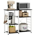 thumbnail image 1 of SOGES 3 Tier Kitchen Standing Bakers Rack Utility Microwave Oven Workstation Shelf，Black Walnut, 1 of 7