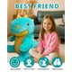 thumbnail image 2 of Peluche con forma de dinosaurio Fullair, tamaño grande, 1,68 kg, pesado, azul, 2 of 7