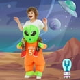 thumbnail image 3 of GOOSH 36 inch Kids Alien Costume, Alien Halloween Costume Blow Up Alien Costume, Funny Boys Girls Unisex Blow Up Halloween Costumes for Halloween Holiday Party Cosplay, 3 of 7
