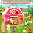 thumbnail image 6 of IYHN Big Red Barn Farm Animal Playset, Multipack Quantity Farm Toys with Animal Figures and DIY Stickers, Birthday Easter Gift for Age Toddler, 6 of 9