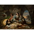 thumbnail image 3 of Marcel Saunier 18x14 Black Modern Framed Museum Art Print Titled - Don Juan Et Haidee (1839), 3 of 5