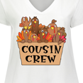 thumbnail image 4 of Inktastic Cousin Crew Cute Turkey Family Women's Plus Size V-Neck T-Shirt, 4 of 5