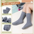 thumbnail image 4 of Womens Fuzzy Socks Soft Cozy Fluffy Slipper Socks Winter Warm Plush Sleeping Christmas Socks 5 Pairs, 4 of 6