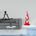thumbnail image 2 of Abstract Fire Sculpture Thinker Statue Modern Figurine Sturdy PP Material Home Office Decoration for Adults, 2 of 8