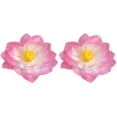 thumbnail image 2 of Artificial 10cm Pink Lotus Flower Head, 2-Pack Lifelike Water Lily Bloom for Vase and Home Decor, 2PCS (Pink), 2 of 5