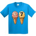 thumbnail image 3 of Inktastic Ice Cream Birthday 67 Dripping Cone Youth T-Shirt, 3 of 5