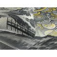 thumbnail image 3 of Ambesonne Lake Quilted Coverlet 3 Pcs, Mandala and Mountain Panorama, Queen Size, Yellow and Grey, 3 of 4