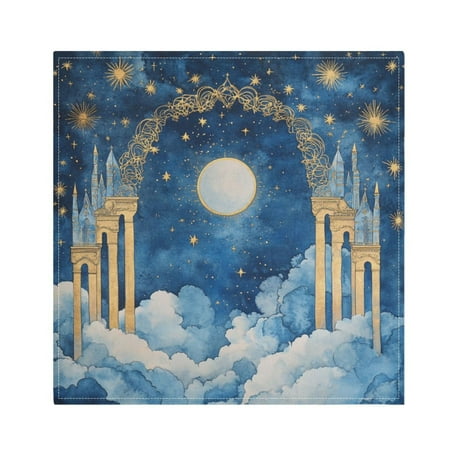 

WOBOGO Celestial Sky Cloth Napkins 4 Pieces Soft Elegant Touch Durable Absorbent Quick Drying for Elegant Dining