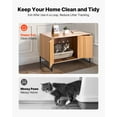 thumbnail image 2 of VEVOR Cat Litter Box Enclosure Furniture, 31.5 in Hidden Litter Box Cabinet with Scratch Pad & Storage, Waterproof Cat Washroom End Table Cat House, Fit Most of Litterbox, for Bedroom Living Room, 2 of 9