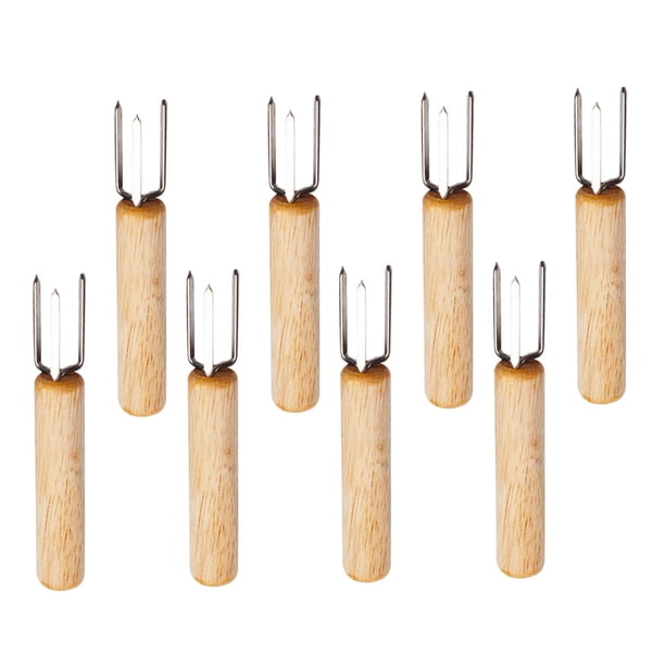 piezas de pinzas para maíz, soportes portátiles para maíz, tenedores para maíz en la mazorca, tenedor entrelazado para fruta