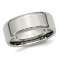 thumbnail image 1 of Mens Chisel Stainless Steel 8mm Beveled Edge Wedding Band Ring, 1 of 6