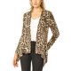 thumbnail image 5 of Cardigan de manga larga de leopardo para mujer Allegra K, abierto al frente, color beige y marrón, talla L, 5 of 7