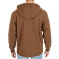 thumbnail image 3 of Men's Smith's Workwear Sherpa-Lined Hooded Thermal Shirt Jacket Color: Heather Hazelnut Size: XXL, 3 of 5
