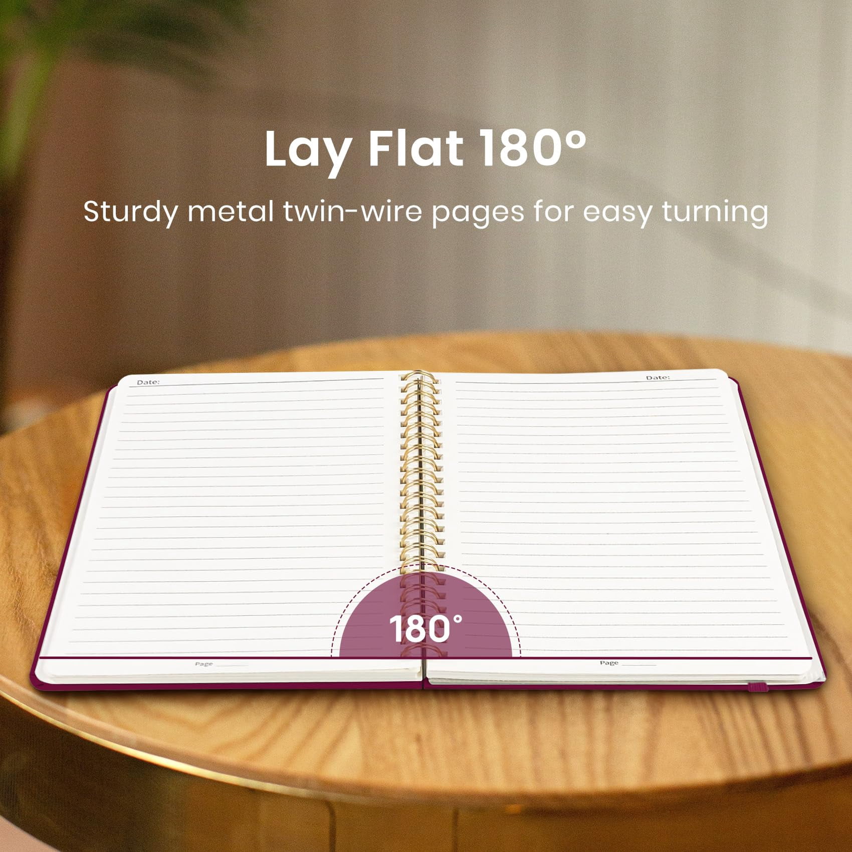 Lined Spiral Journal Notebook For Women & Men  140 Pages College Ruled Hardcover Work Note Taking Journals Writing A5(5.7" X 7.9") - Crabberry Red