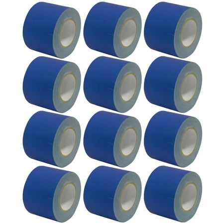 Seismic Audio 12 Pack of Gaffer's Tape - Blue 4 inch Rolls 60 Yards per Roll Gaffers Tape - SeismicTape-Blue604-12Pack