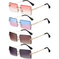 thumbnail image 1 of Gafas de Sol Frienda Rectangulares Sin Montura Vintage para Mujer y Hombre, 1 of 7