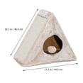 thumbnail image 2 of ifundom Folding Cat Nest Beige Pet Cat Kennel with Scratching Post 1Set, 2 of 7
