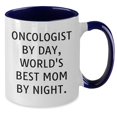 thumbnail image 2 of Amangny Oncologist Gifts by Day, World's Best Mom by Night, Two Tone Coffee Mug for Father's Day, 2 of 5