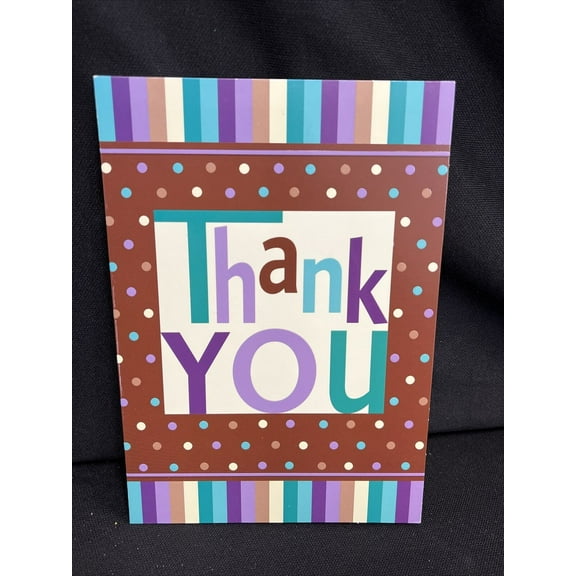 Thank you Blank Inside Greeting Card w/Envelope