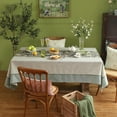 thumbnail image 6 of Rectangle Tablecloth Linen Polyester Fabric Decorative Rectangle Floral Printed Pattern Geometry Design Table Cover for Kitchen Dining Tabletop 54" x 72", 6 of 6