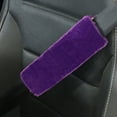 thumbnail image 1 of Funda de terciopelo de lana para cinturón, hombrera, imitación de lana, suministros para el coche, par de fundas de felpa para cinturón de seguridad de invierno, suministros para el interior del coche, 1 of 6