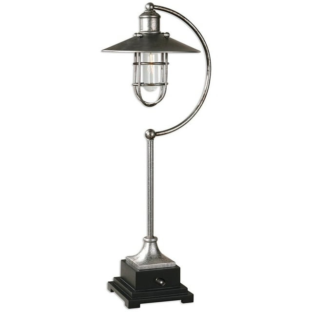 Uttermost Toledo Industrial Metal Lamp in Rust Silver in Rust Silver