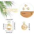 thumbnail image 3 of 50pcs 304 Stainless Steel Bail Beads Hanger Links Golden Rondelle Carrier Beads Loose Spacer Beads with Loop for European Style Bracelets Necklaces Jewelry Making 8.5x6x4.5mm DIY, 3 of 6