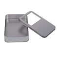 thumbnail image 3 of 2 Paquetes Rectangur Cro Ventana Almacenamiento Especias Caja Caja De De Aluminio ta Para Arte Artesanía Joyería Reloj Carame BLESIY Contenedores de lata de ventana transparente, 3 of 8