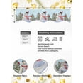thumbnail image 4 of Aqua Christmas Snowman Mantel Scarf Fireplace Decorations for Living Room, Winter Xmas Tree Snowflakes Fireplace Mantel Scarf Cover Runner for Halloween/Thanksgiving/Christmas Decor 70"x17", 4 of 6