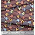 thumbnail image 3 of Soimoi Poly Crepe Fabric Cute Elephant Kids Decor Fabric Printed Yard 42 Inch Wide, 3 of 3