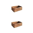 thumbnail image 4 of Moyic Cesta de almacenamiento de ratán portátil Rectangular hecho a mano hogar baño Snack juguete toalla manta organizador contenedor Pequeño 2piezas, 4 of 6