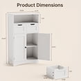 thumbnail image 3 of Pantry Cabinet, Lofka 43" Kitchen Pantry Storage Cabinet with 2 Magnetic Doors, 2 DIY Drawers, Adjustable Shelves, White, 3 of 11