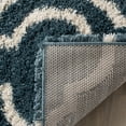 thumbnail image 4 of SAFAVIEH Hudson Louise Geometric Shag Area Rug, Slate Blue/Ivory, 9' x 12', 4 of 7