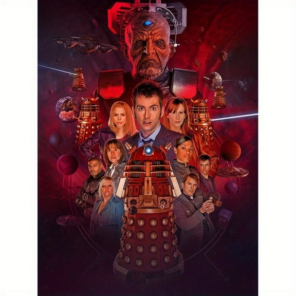 Doctor Who Diamond Painting Set (for Adults) 5D DIY Character Diamond Art Set (for Beginners) Round Full Diamond Diamond Painting Gem Art Crafts (Home Wall Decoration Gift)