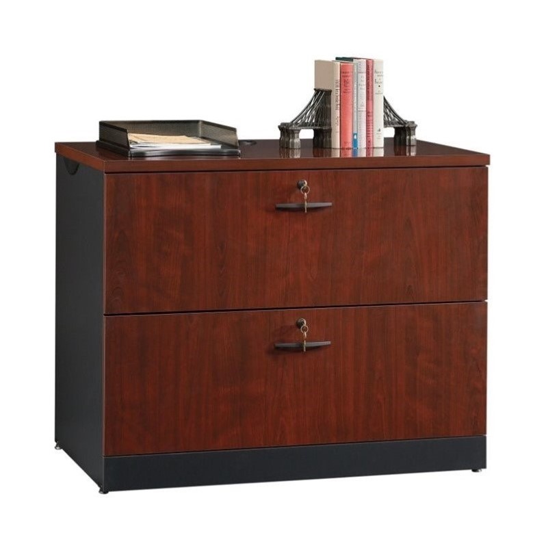 Home Square 2-Piece Set with File Cabinet & Executive Desk in Classic Cherry - image 3 of 16