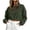 Army Green, variant on Hurxie Womens Cropped Sweatshirt Oversized Crewneck Cotton Long Sleeve Boxy Crop Pullover Casual Lightweight Athleisure Top Army Green,2XL