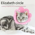 thumbnail image 5 of Cat Recovery Collar Soft Pet Cone Collar Protective Sunflower Cone Adjustable Fasteners Collar for Cat and Puppy, Yellow, 5 of 8