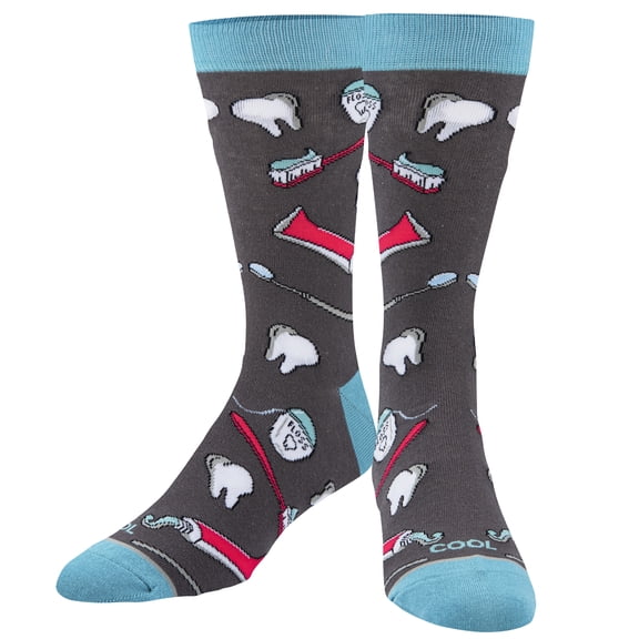 Cool Socks Dentist Career Work Crew Socks, Size Large